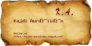 Kajdi Aurélián névjegykártya